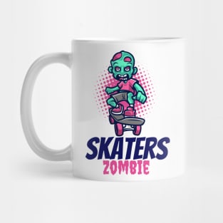 Zombie riding skate cute zombie design Mug